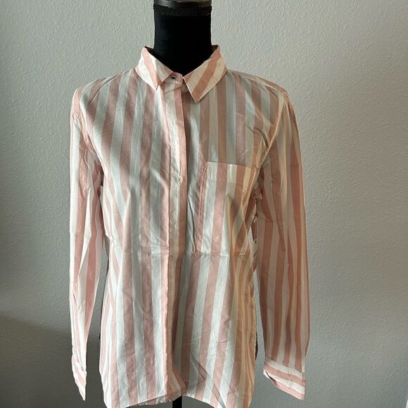 Pink stripe shirt M, new with tags - Picture 3 of 3